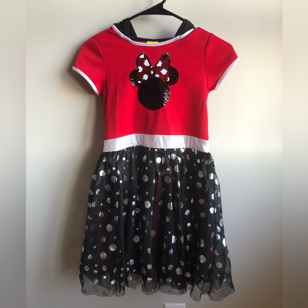 Minnie Mouse Disney dress girl size 10/12